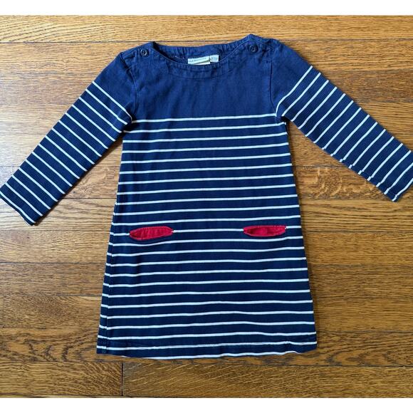JoJo Maman Bébé Other - Jojo Maman Girls' Blue Striped Dress Size 18-24 Months